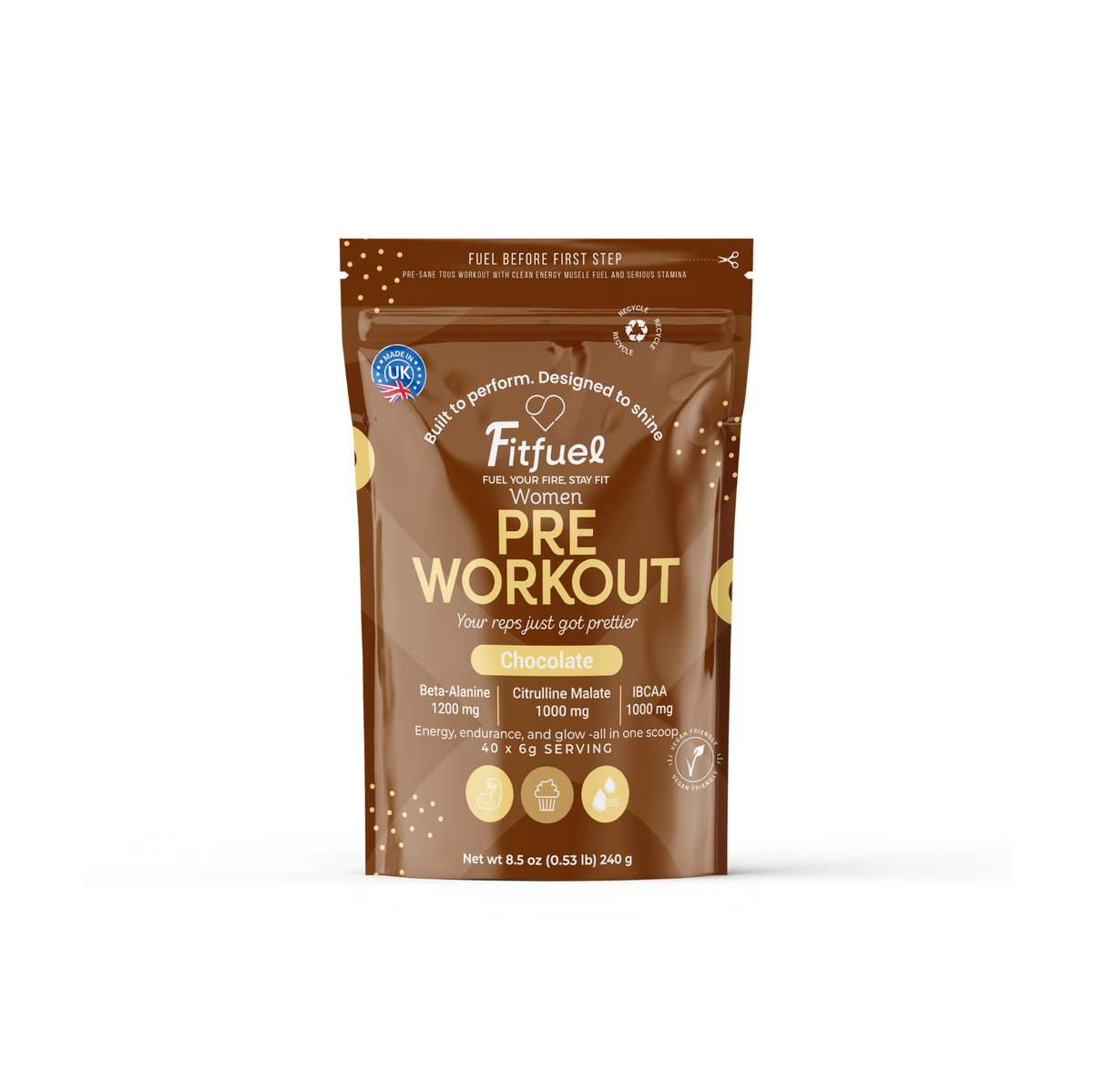 Fitfuel Women Pre-Workout Energy Blend – Chocolate